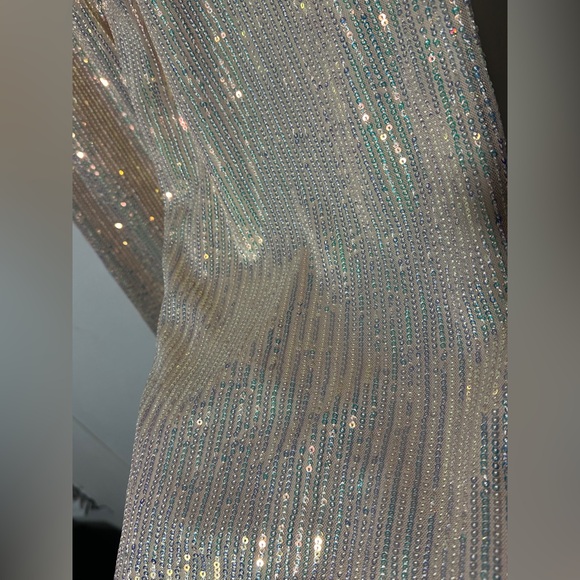 On Twelth NWT Cream Sequin Pants Size Large - Picture 4 of 7